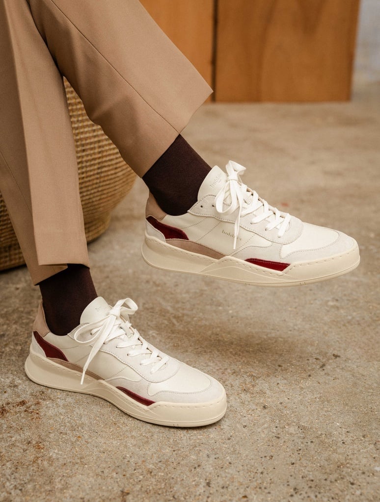 Sneakers : Beverly - Off White - Taupe - Nebbiolo