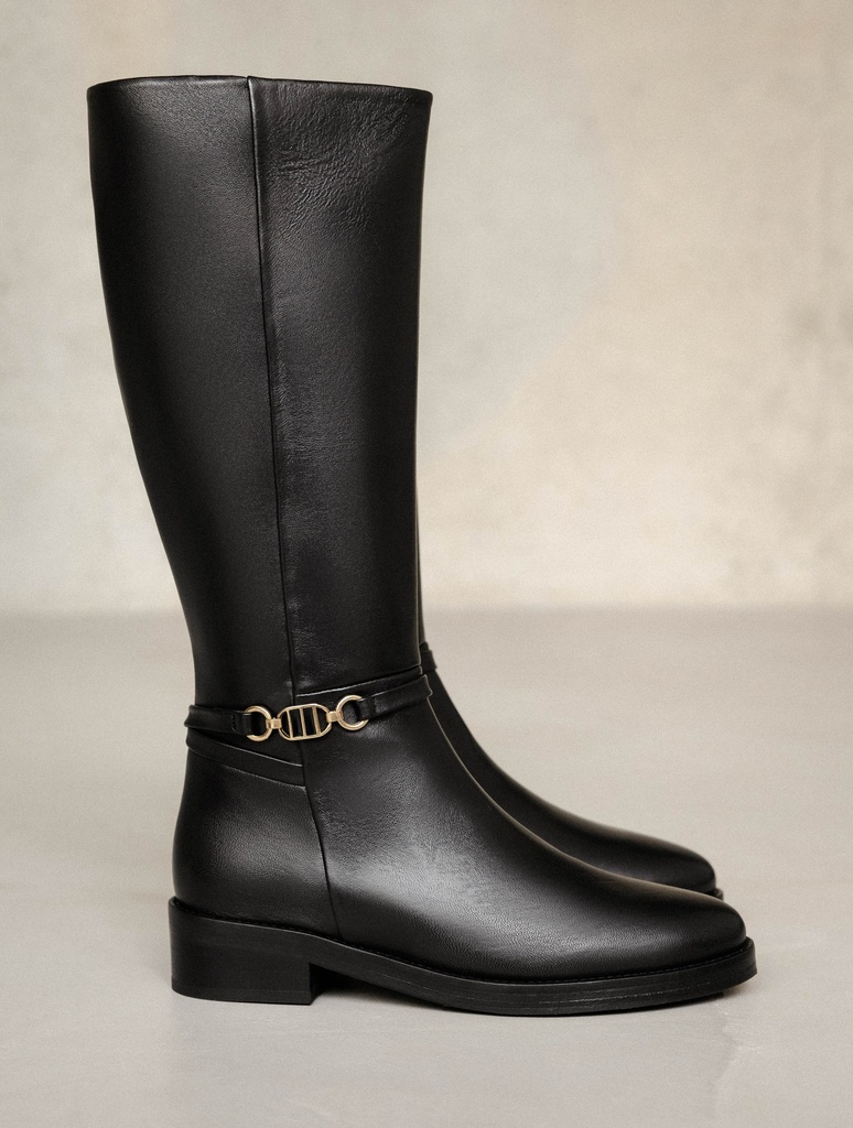 Knee High Boots : Bianca - Passion Black