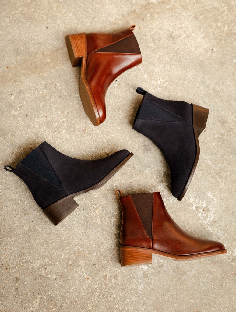 Flache Boots : Camden - Navy