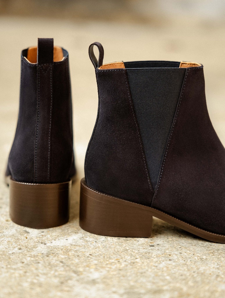 Flache Boots : Camden - Navy