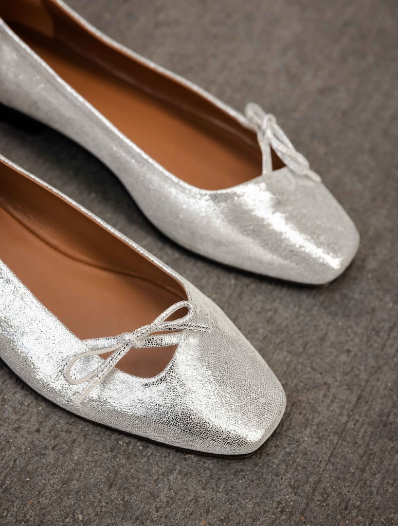 Ballet Flats : Carry - Silver Meanders