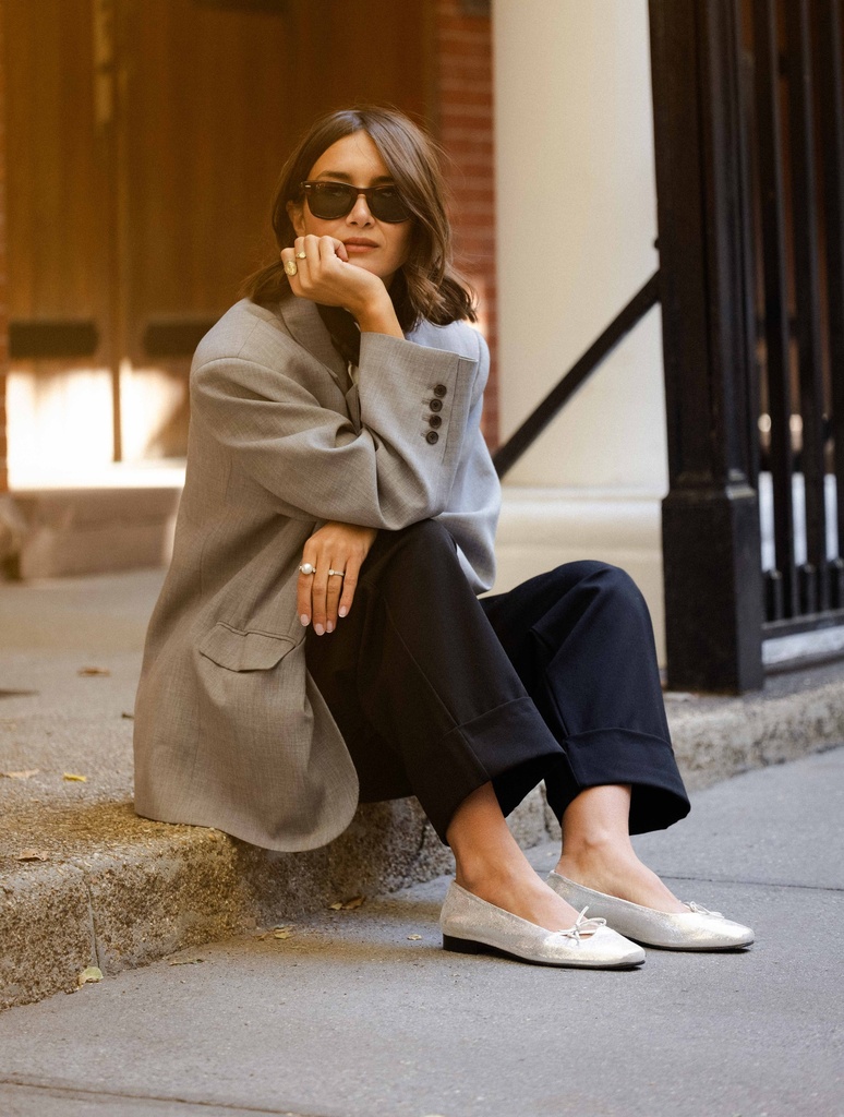 Ballet Flats : Carry - Silver Meanders