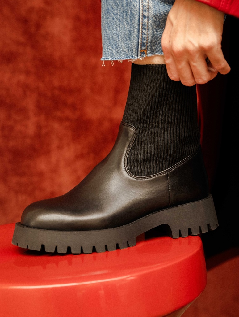 Flat Boots : Daji - Passion Black