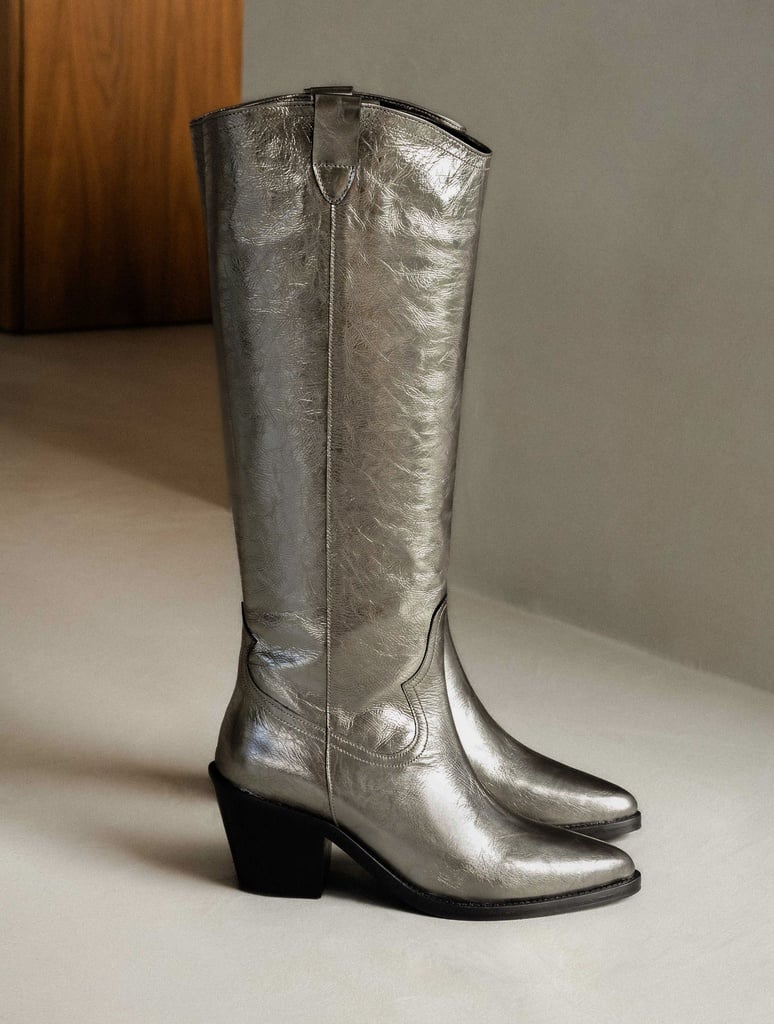 Knee High Boots : Dolores - Cosmic Silver