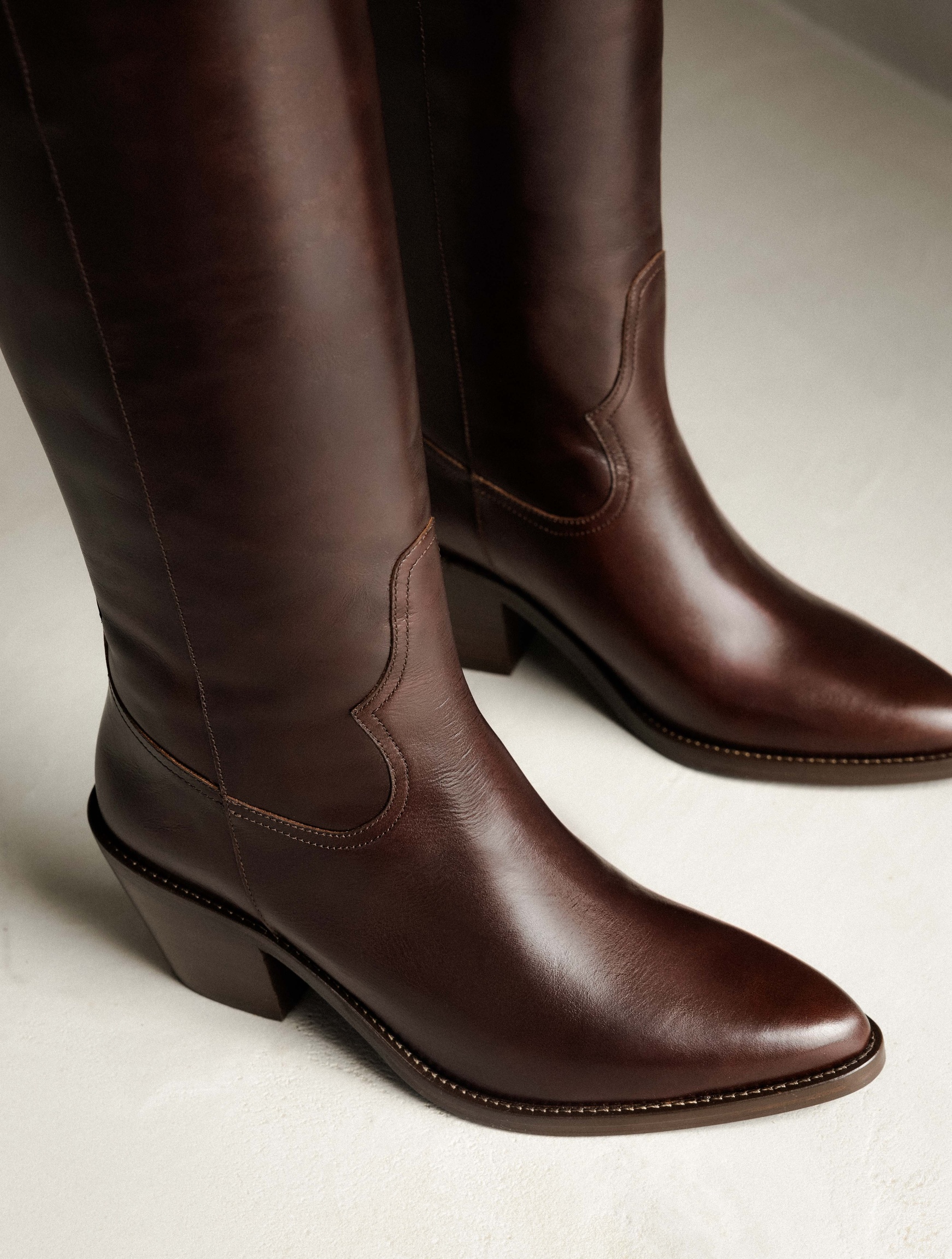 MHFGGKO Bottes Western Vintage pour Hommes, Chaussures de Cow-Boy