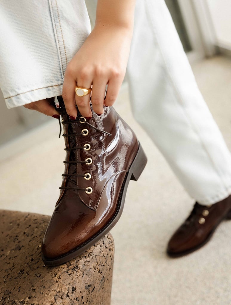 Flache Boots : Doria - Ganache