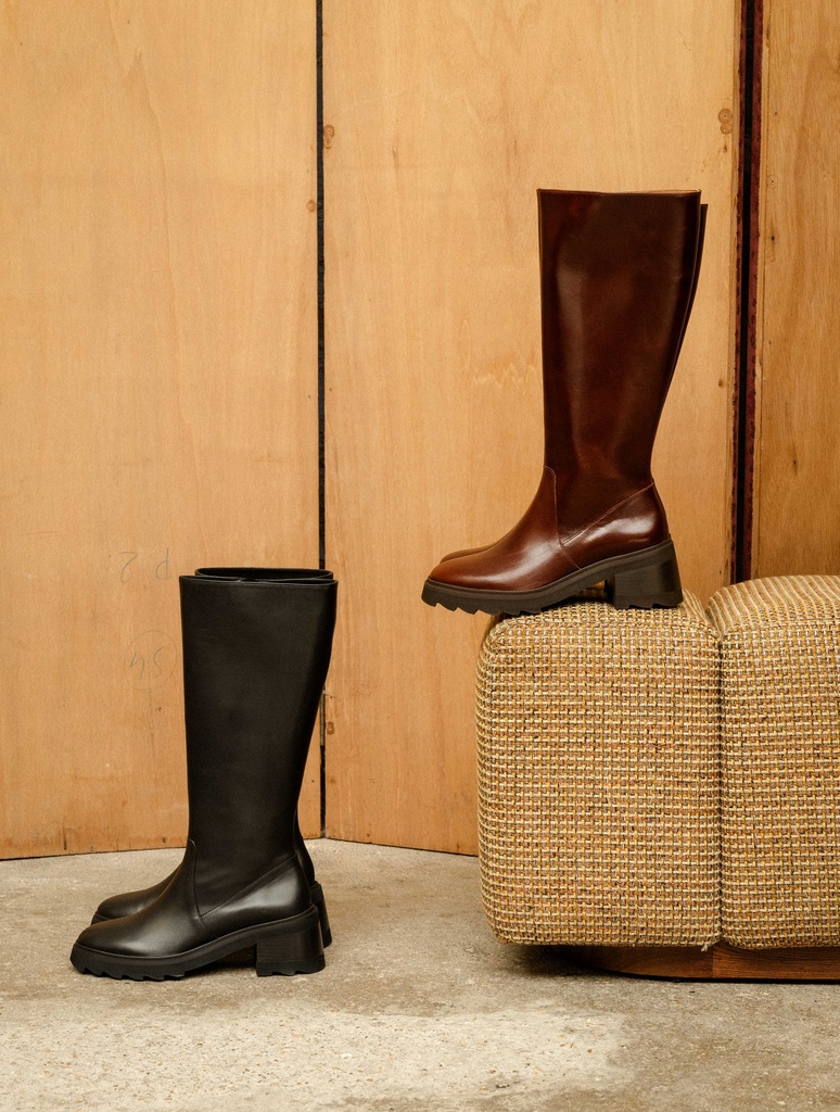 Knee High Boots : Enora - Passion Black