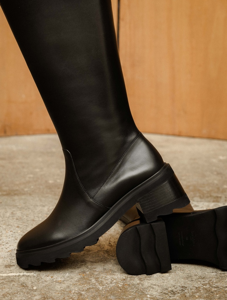 Knee High Boots : Enora - Passion Black