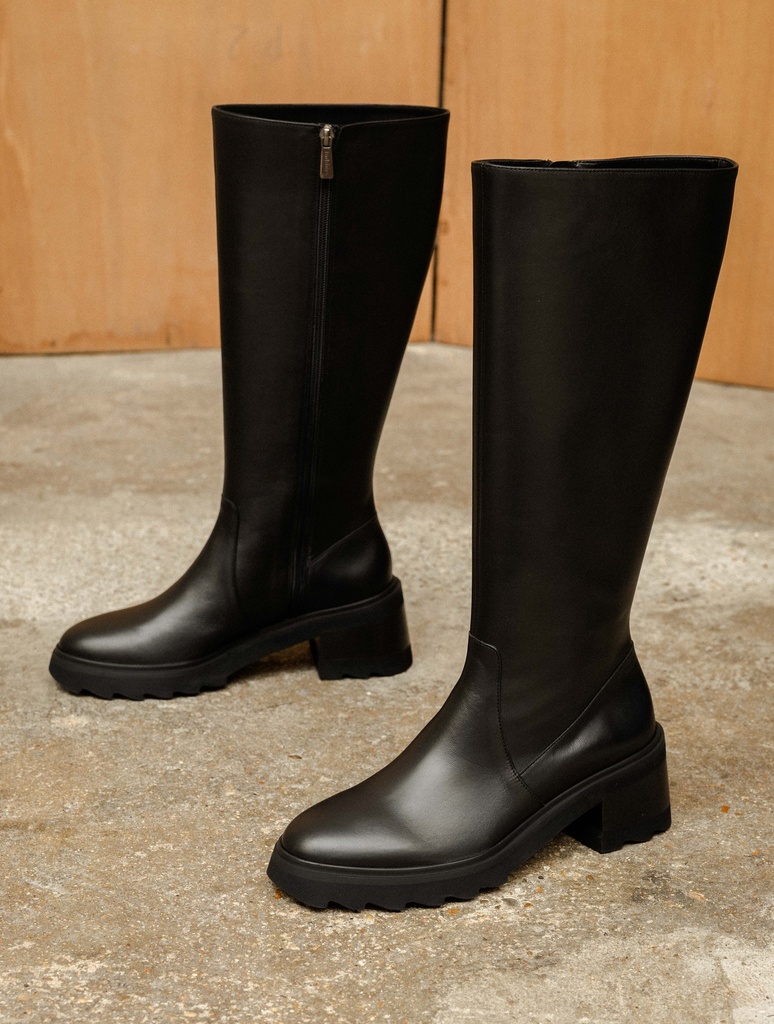 Knee High Boots : Enora - Passion Black
