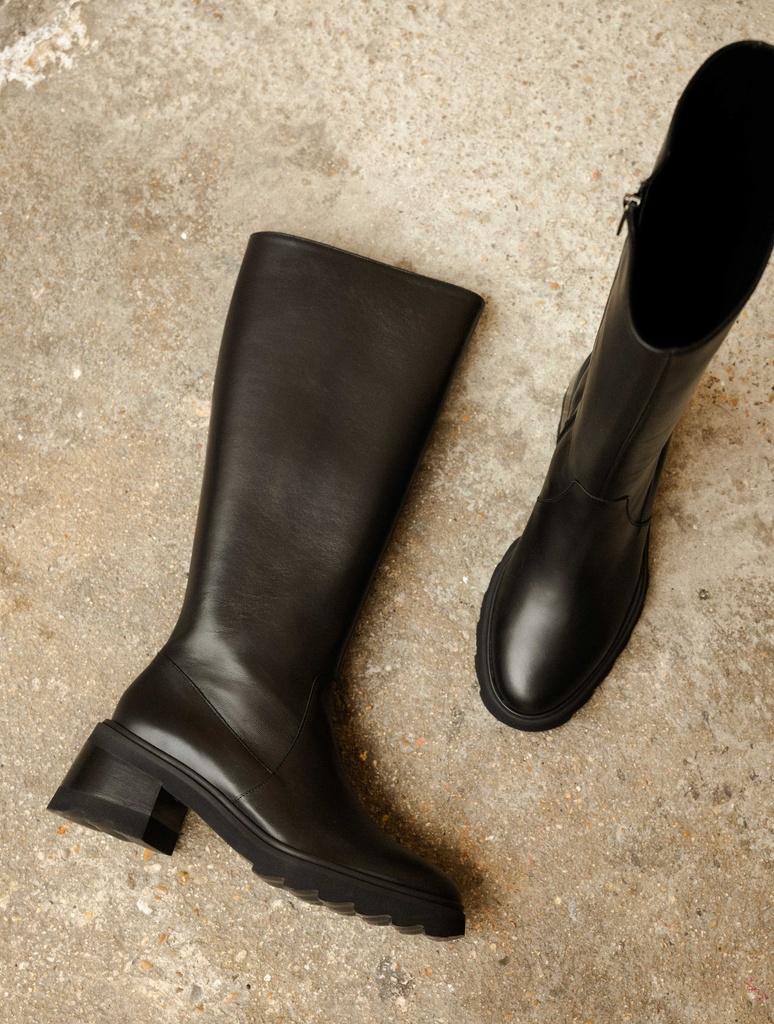 Knee High Boots : Enora - Passion Black