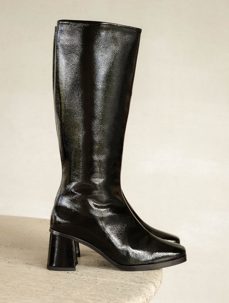 Knee High Boots : Laïla - Black Vinyl