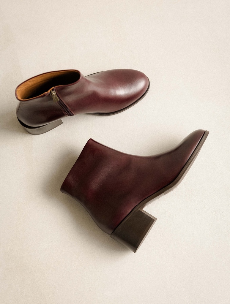 Ankle Boots : Léa - Cabernet