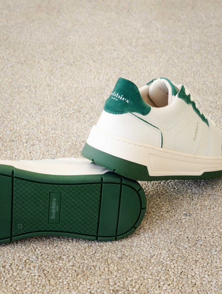 Baskets : Miley - Off-White & Imperial Green