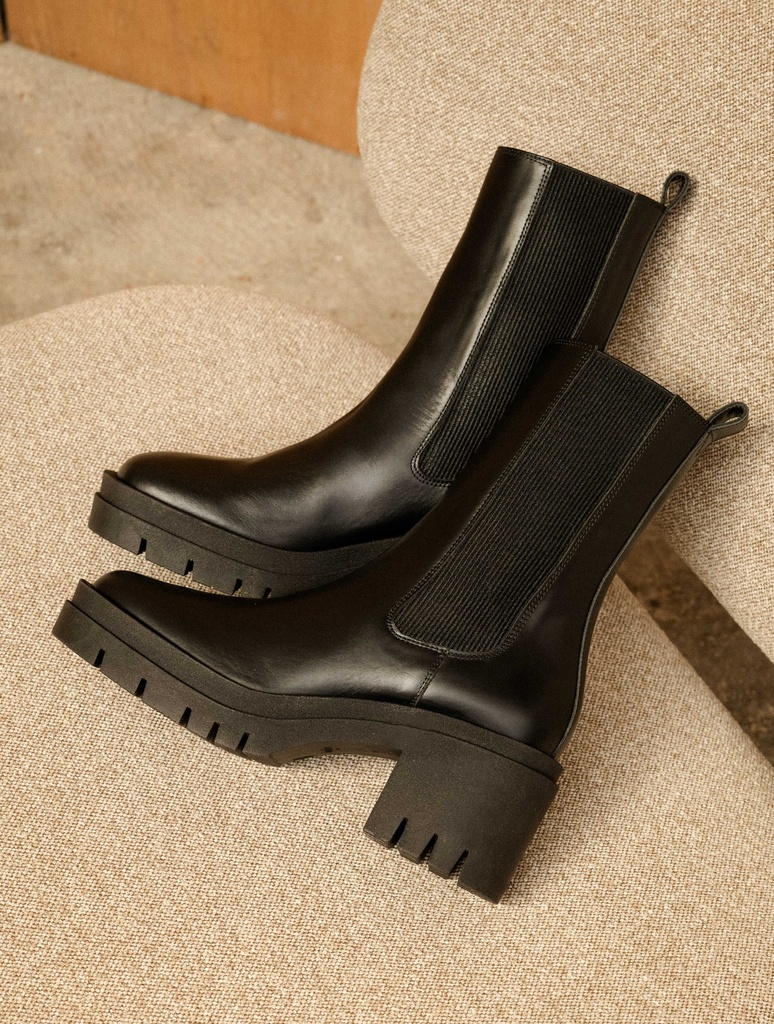 Heeled Boots : Mona - Intense Black