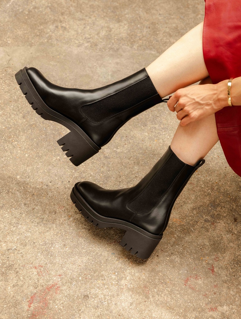 Heeled Boots : Mona - Intense Black