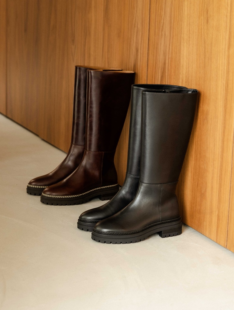 Knee High Boots : Perry - Passion Black