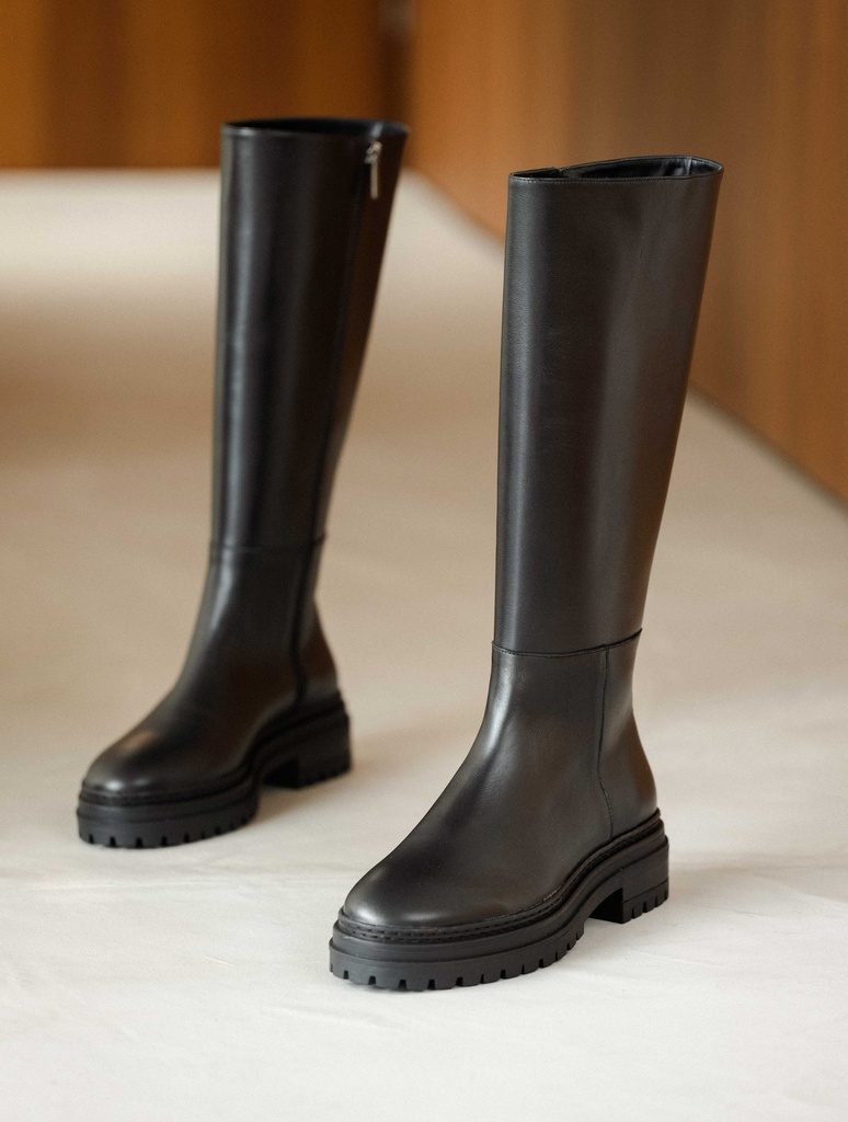 Knee High Boots : Perry - Passion Black