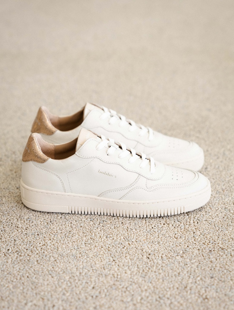 Sneakers : Scott - Off White & Sepia Gold