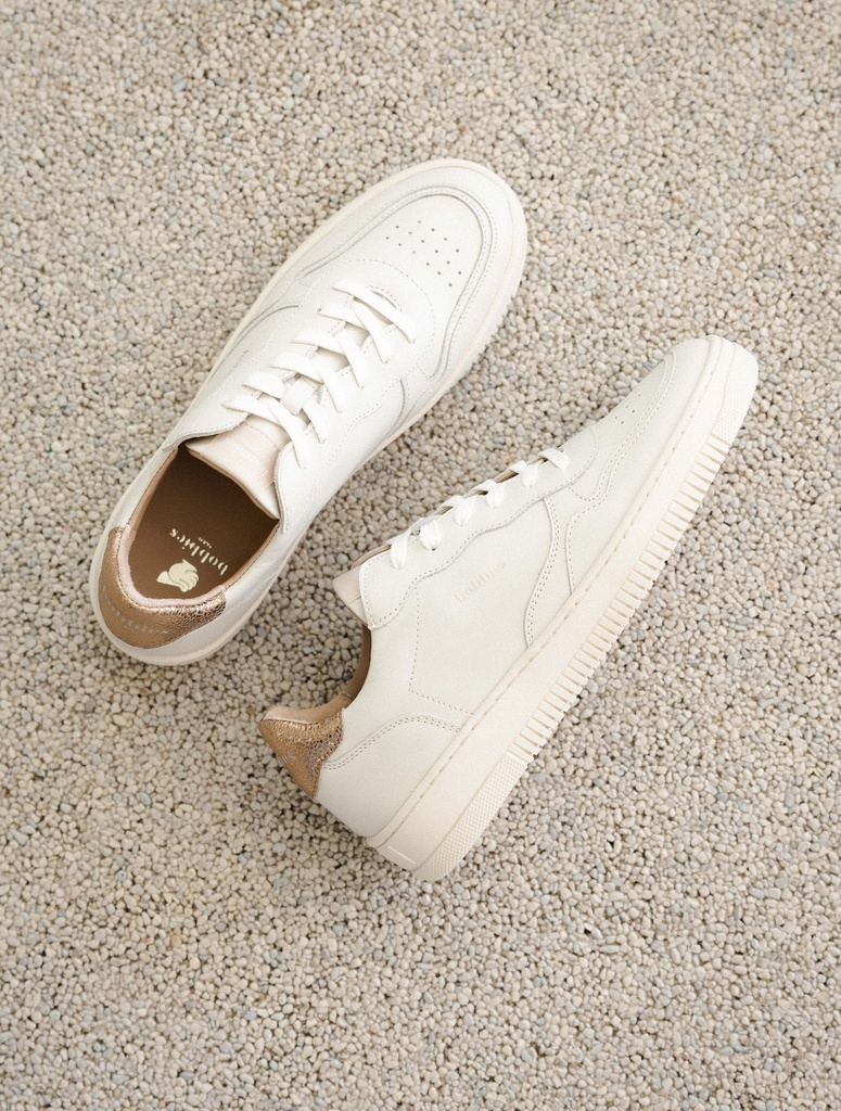 Sneakers : Scott - Off White & Sepia Gold