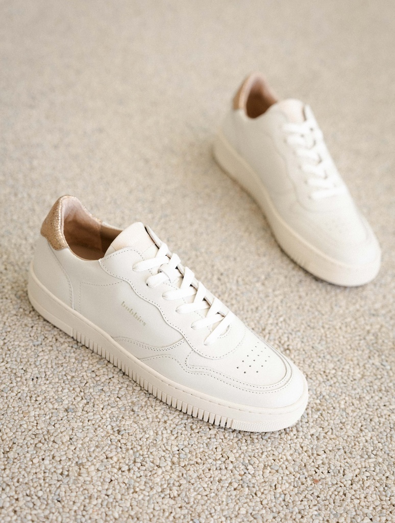 Sneakers : Scott - Off White & Sepia Gold
