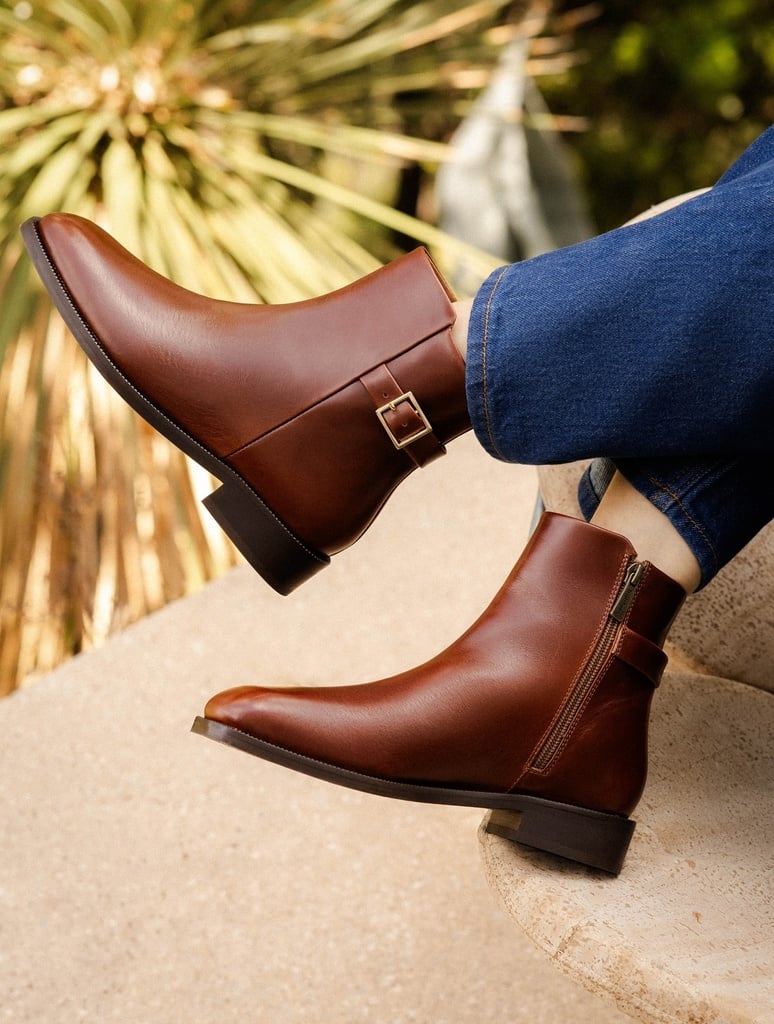 Flat Boots : Susan - Chestnut