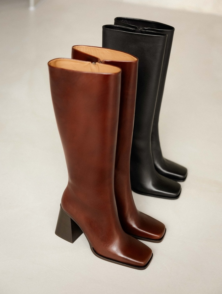 Knee High Boots : Tamar - Turkish Coffee