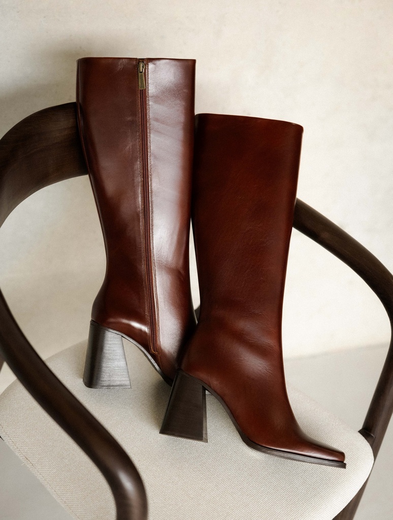 Knee High Boots : Tamar - Turkish Coffee