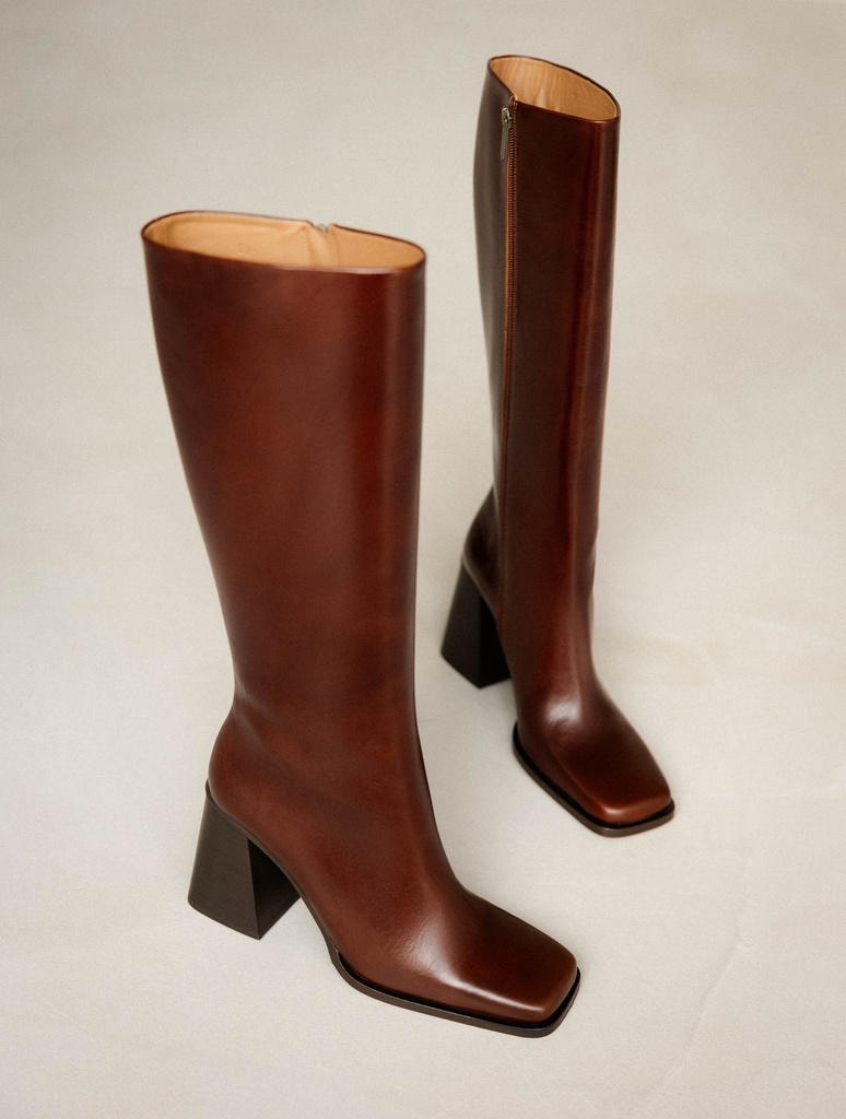 Knee High Boots : Tamar - Turkish Coffee
