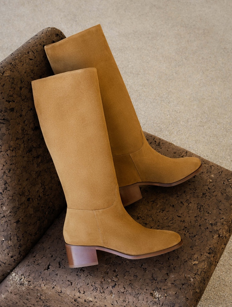 Knee High Boots : Zohra - Nutmeg