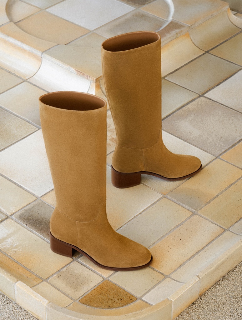 Knee High Boots : Zohra - Nutmeg