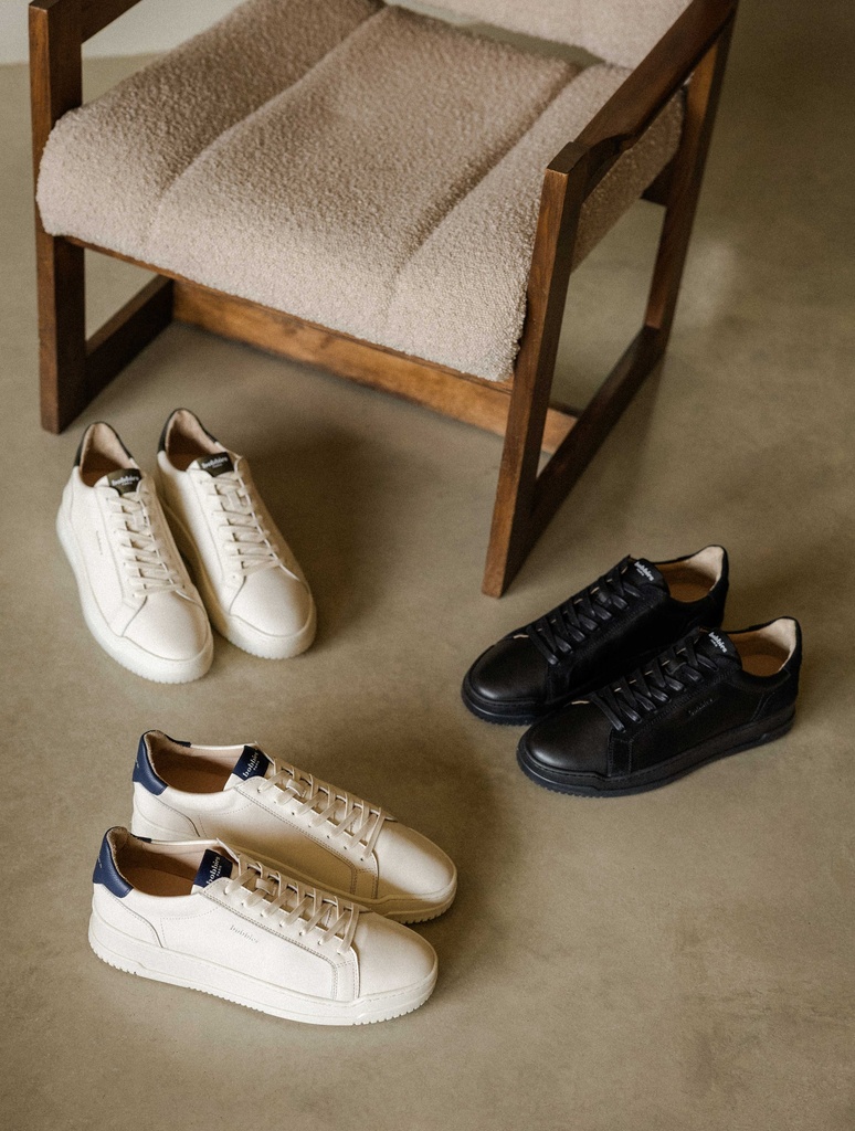 Sneakers : Daniil - Cream & Bottle Green