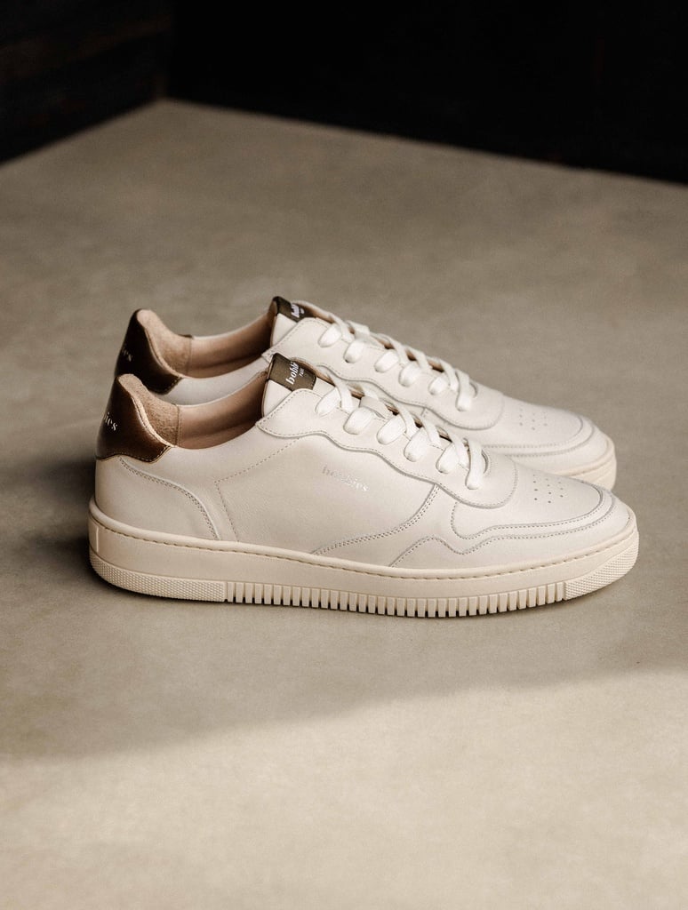 Baskets : Travis - Blanc Cassé & Kaki Militaire
