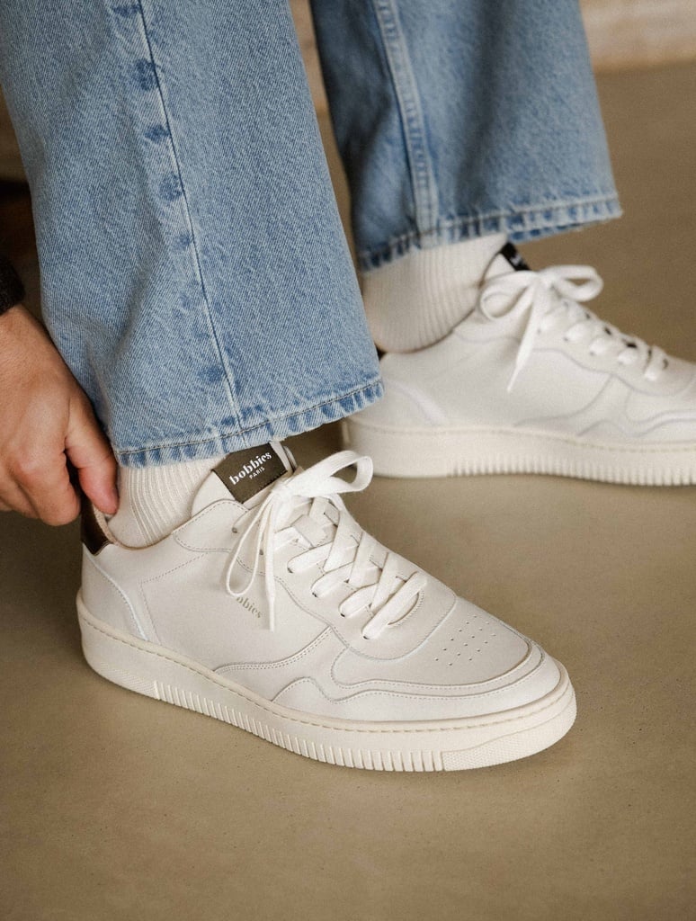 Baskets : Travis - Blanc Cassé & Kaki Militaire