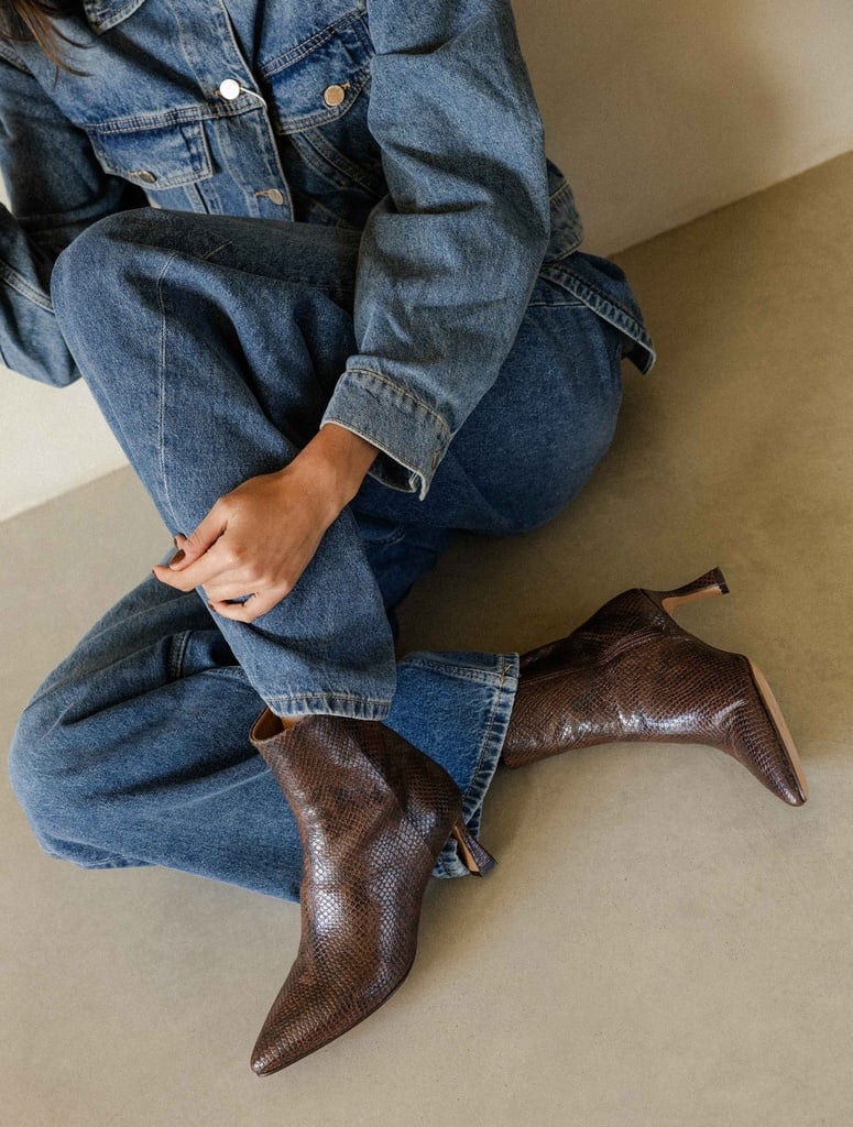 Flat Boots : Audrey - Cobra Brown