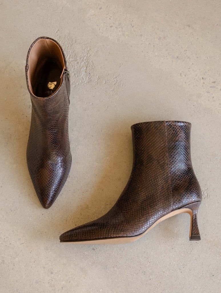 Flat Boots : Audrey - Cobra Brown