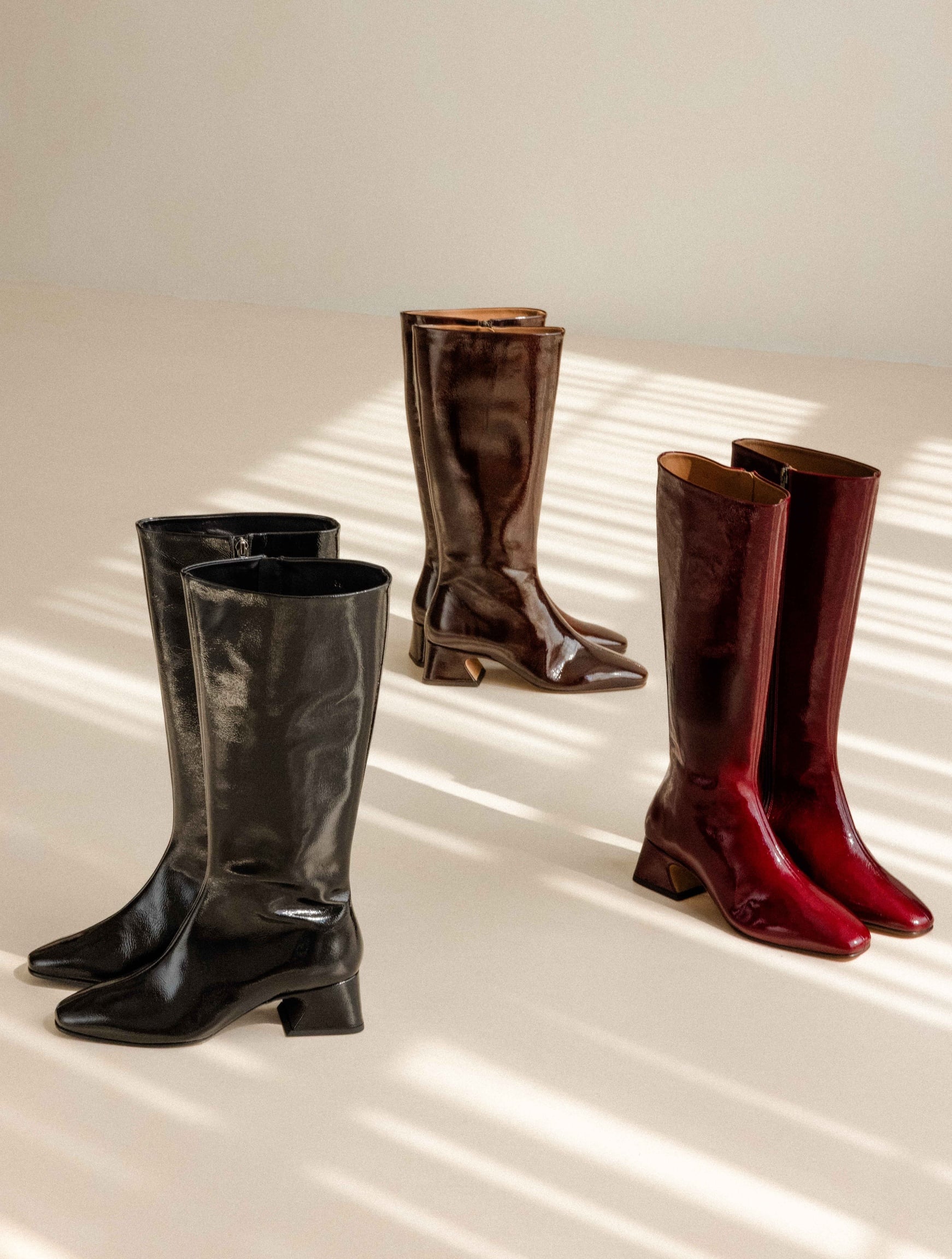 sandro Bottes de cowboy / motard - bordeaux
