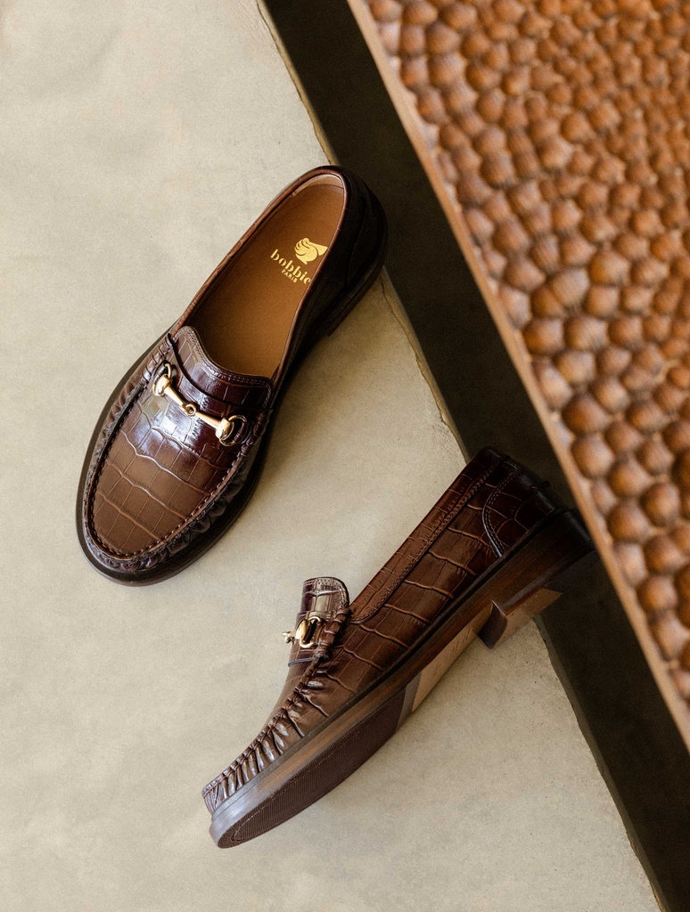 Women's horsebit leather loafers black | Cardi Wild Brown | Bobbies