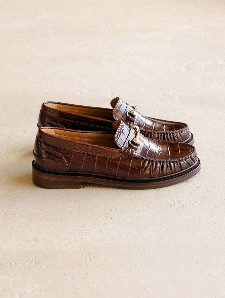 Women's horsebit leather loafers black | Cardi Wild Brown | Bobbies