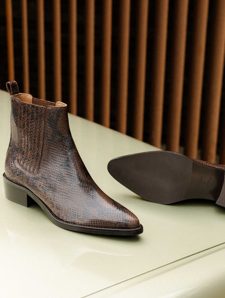 Flat Boots : Georgia - Cobra Brown