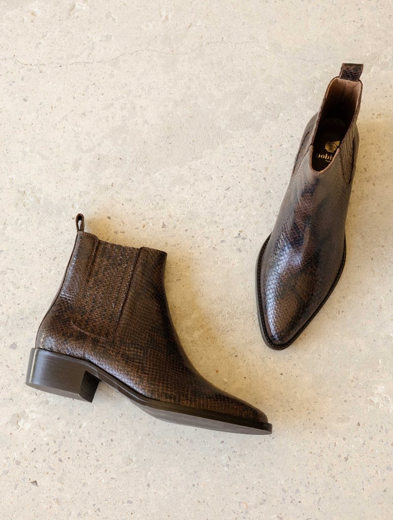 Flat Boots : Georgia - Cobra Brown