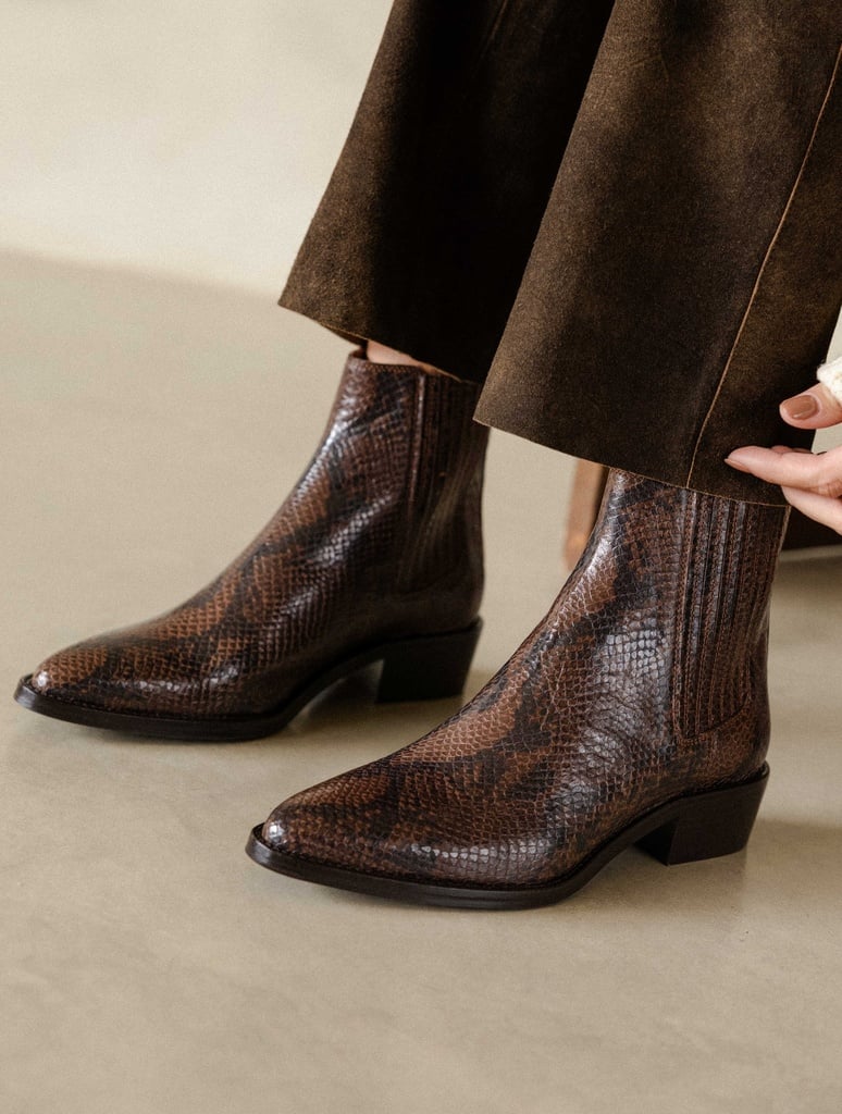 Flat Boots : Georgia - Cobra Brown