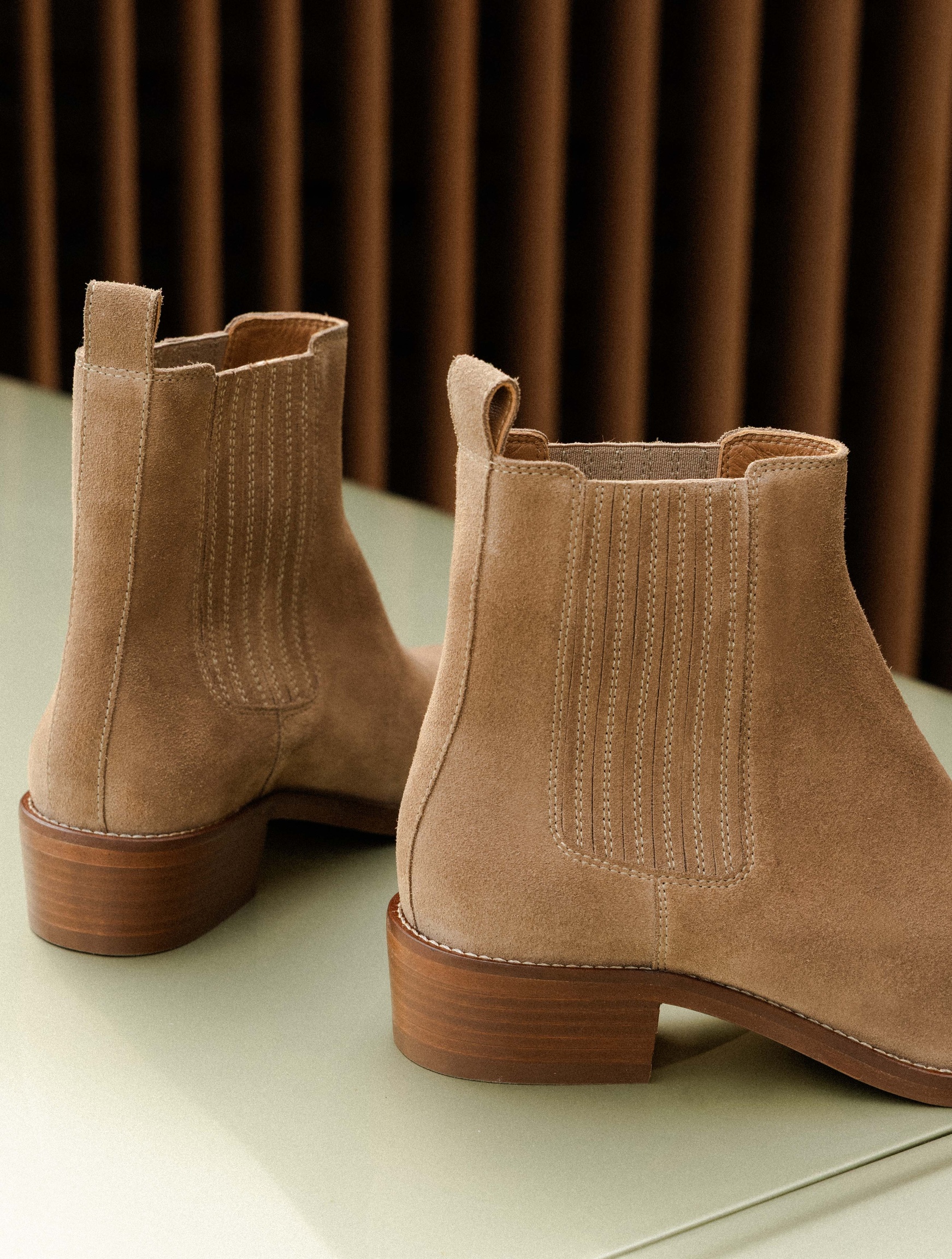 Bottes pointues Western Cowboy en cuir véritable pour hommes