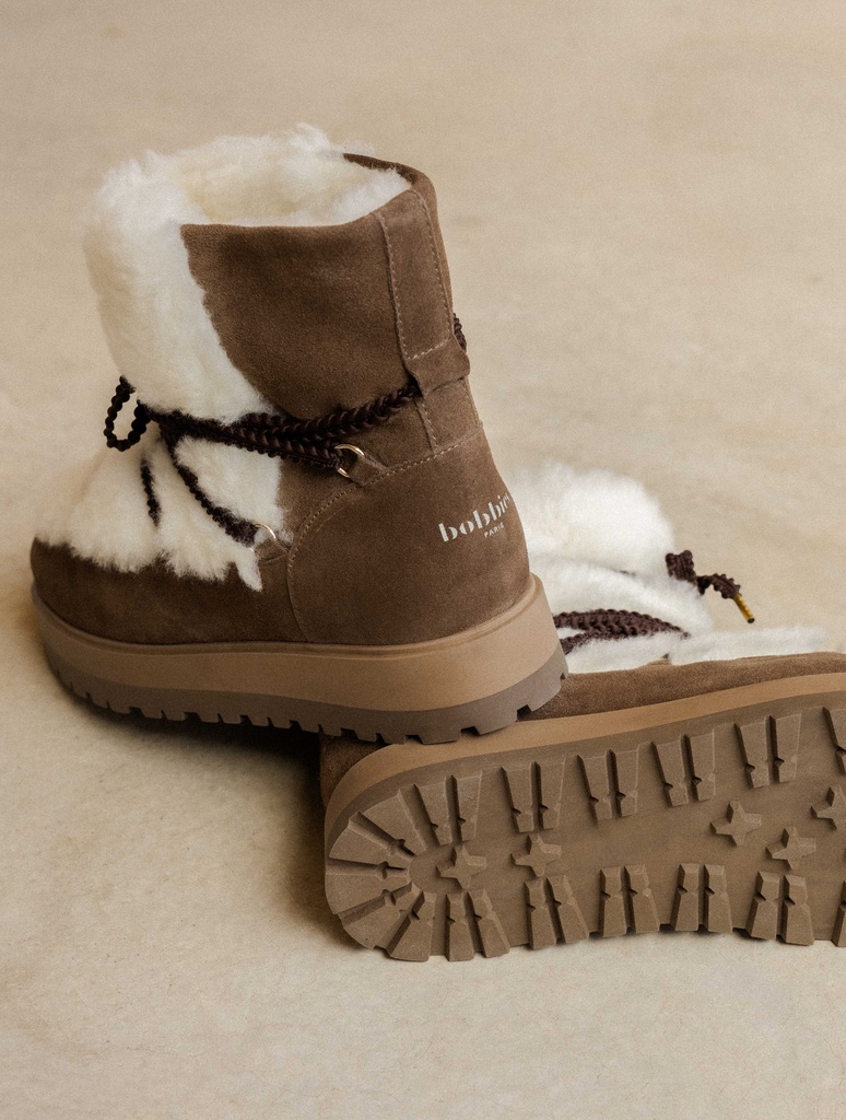 Cold Weather Boots : Rivka - Khaki Brown