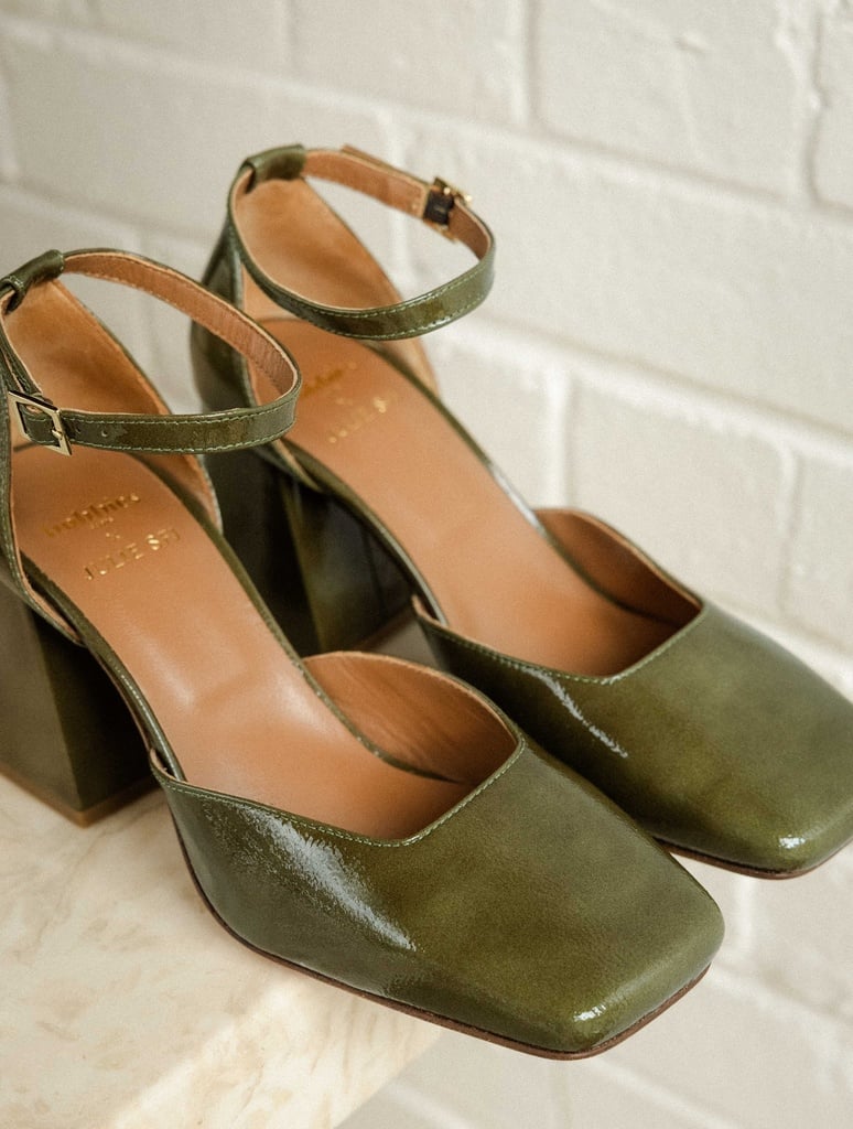 Pumps & Mary Janes : Sybil - Olive Gloss