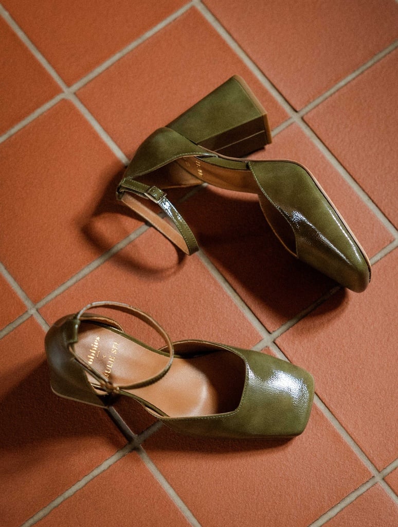 Pumps & Mary Janes : Sybil - Olive Gloss
