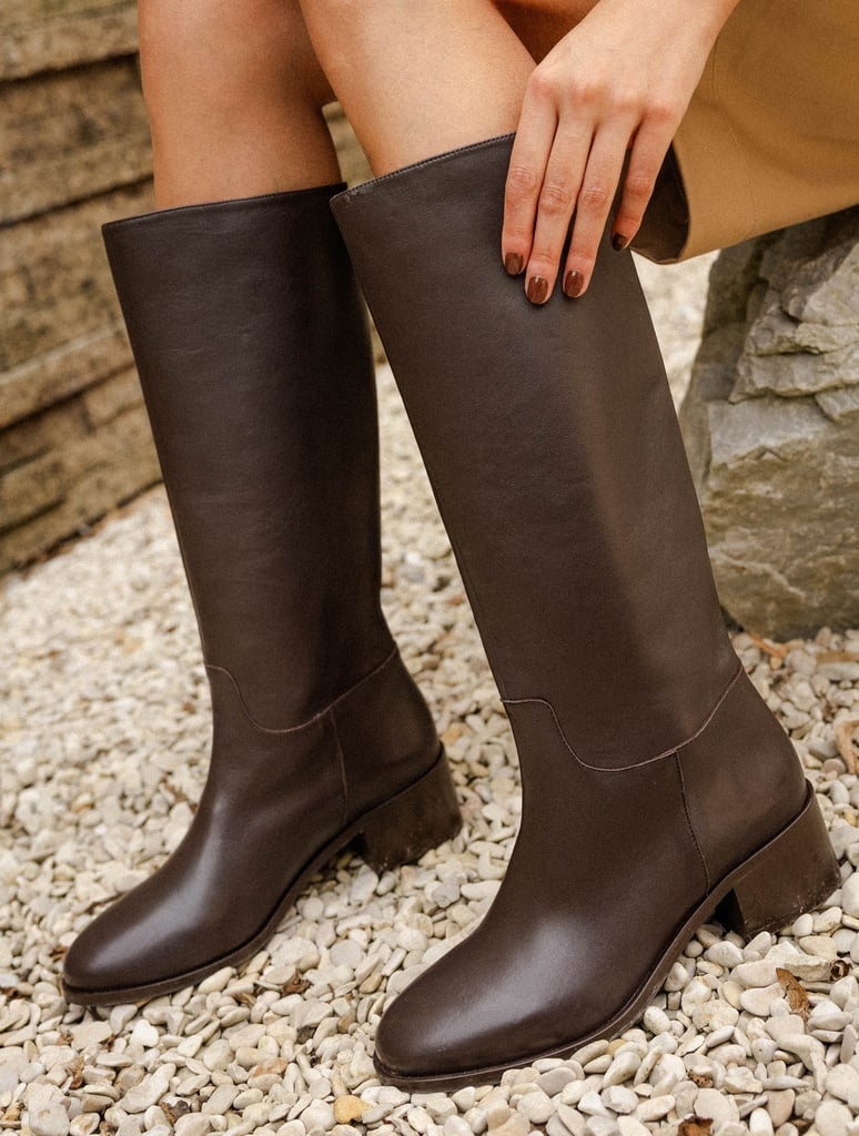 Women's mid heel leather boots brown | Zohra Ristretto | Bobbies